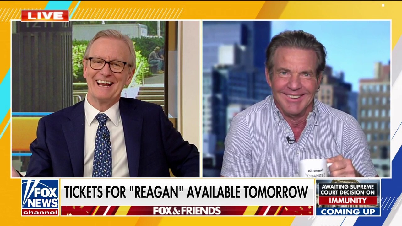 Actor Dennis Quaid, who endorsed Donald Trump, joins 'Fox & Friends' to discuss the state of the Democratic Party after Biden's debate performance and preview his upcoming film, 'Reagan.'