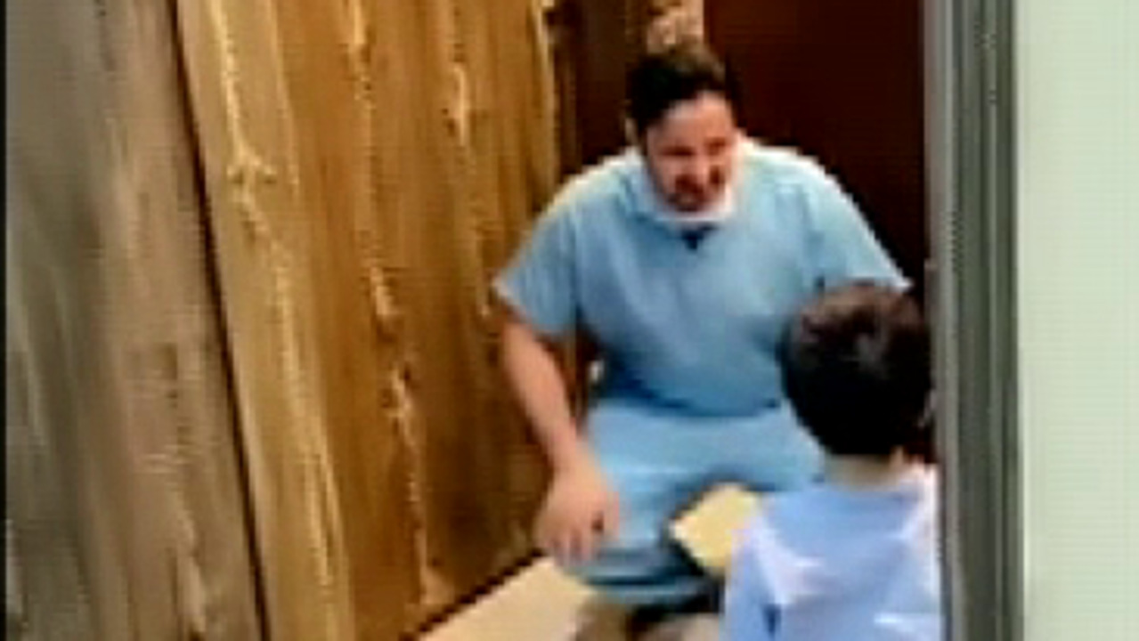 Raw video: Saudi nurse breaks down as he's forced to refuse son's hug after work