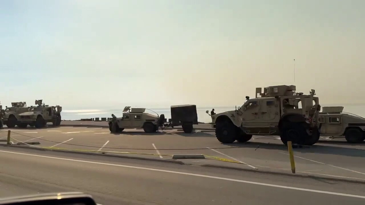 National Guard seen deployed along PCH during California's catastrophic wildfires