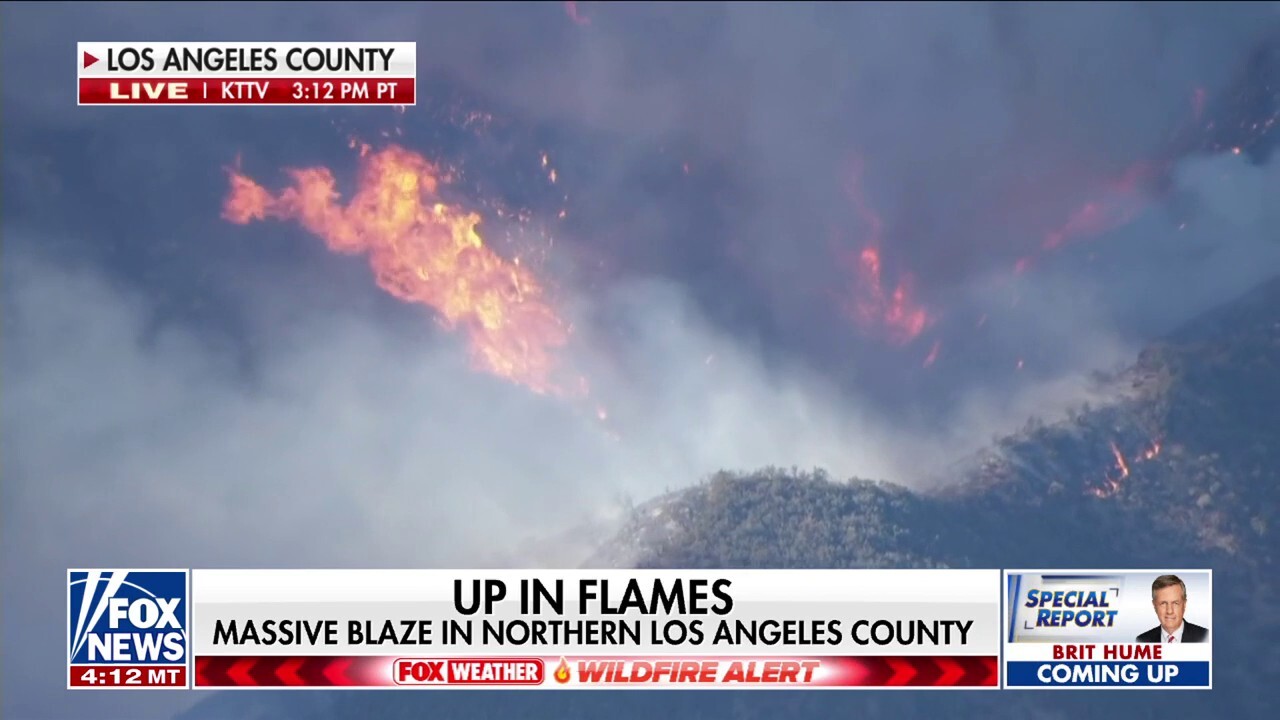 Fast-spreading Hughes fire forces evacuations across LA county