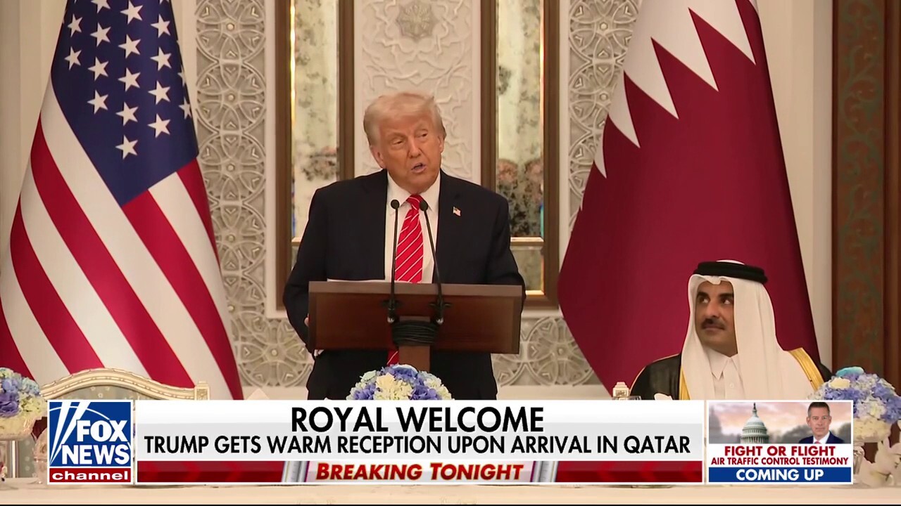 Trump gets warm reception upon arrival in Qatar