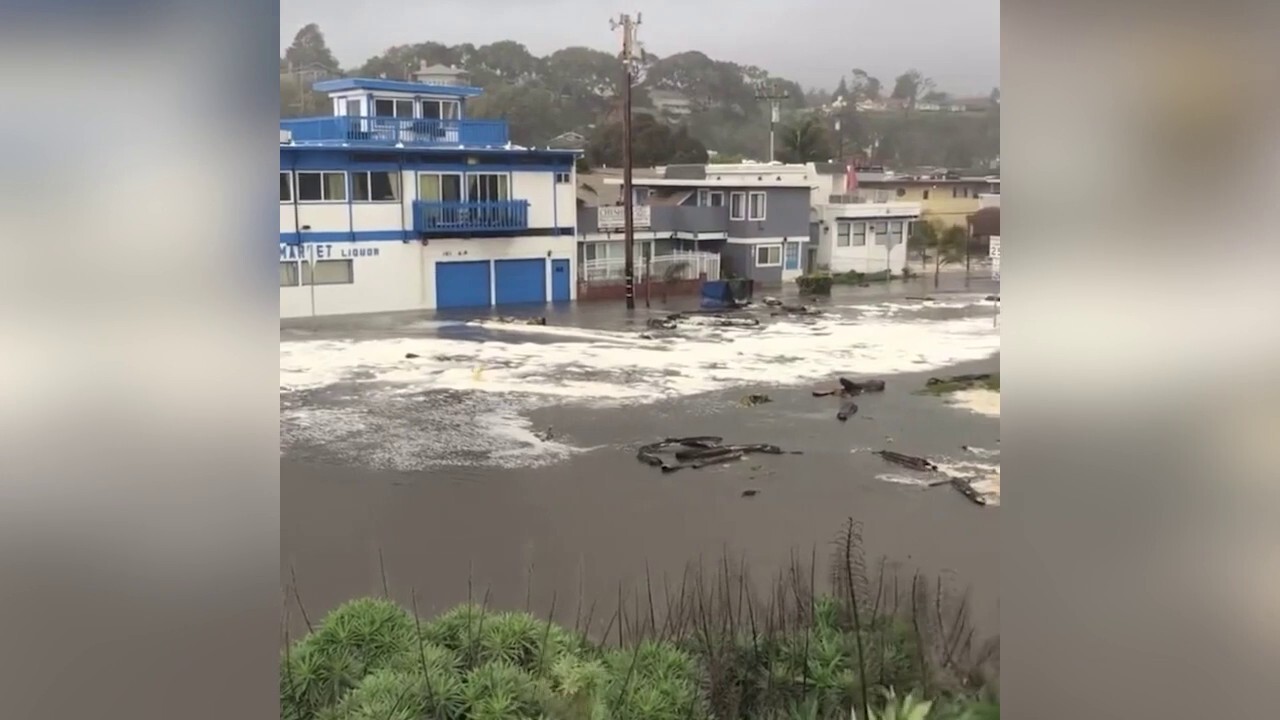 California wharf damaged as storm, high surf batter coastline