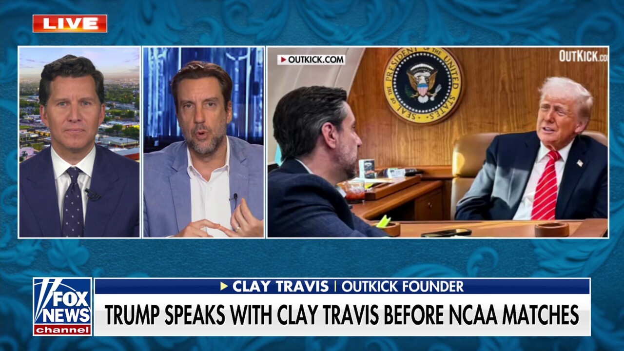 OutKick founder Clay Travis discusses reactions to President Donald Trump at the NCAA Championship and the JFK assassination files on 'The Will Cain Show.'