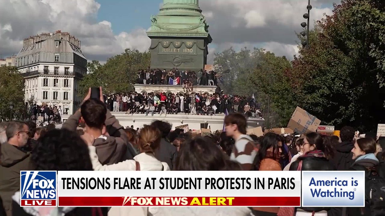 Tensions flare as student protests rock Paris