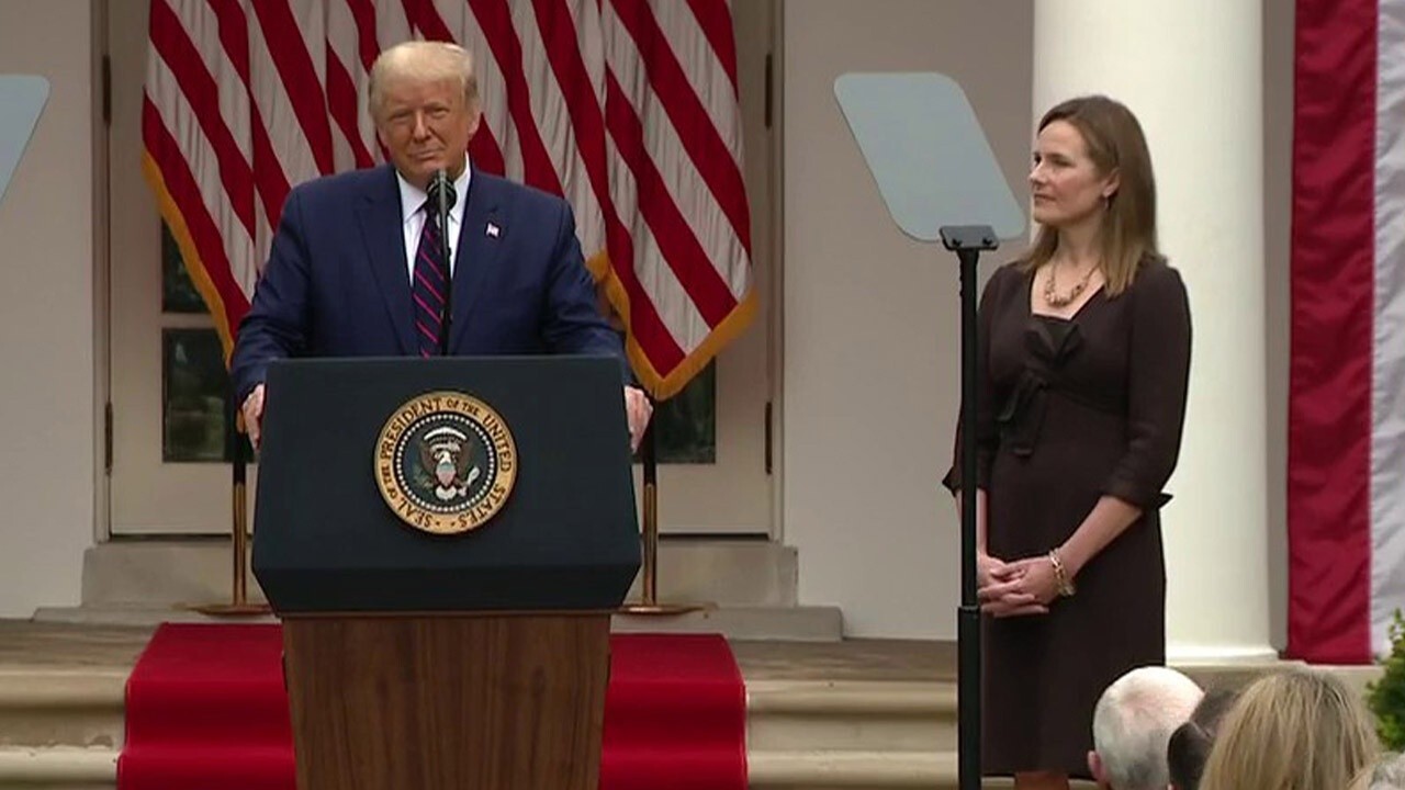 President Trump selects Judge Amy Coney Barrett to fill Justice Ruth Bader Ginsburg's seat on the Supreme Court.