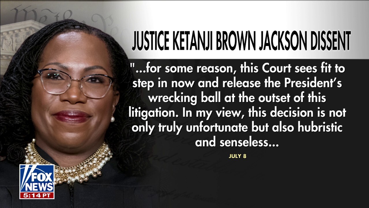 Justice Brown Jackson issues scathing dissent in federal layoffs case: 'Wrecking ball'
