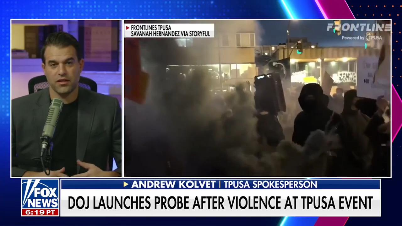 ‘The Charlie Kirk Show’ executive producer Andrew Kolvet reacts to ‘conspiracy’ comments by a CNN host and an alleged Antifa group storming a Turning Point USA event at UC Berkeley on ‘My View.’