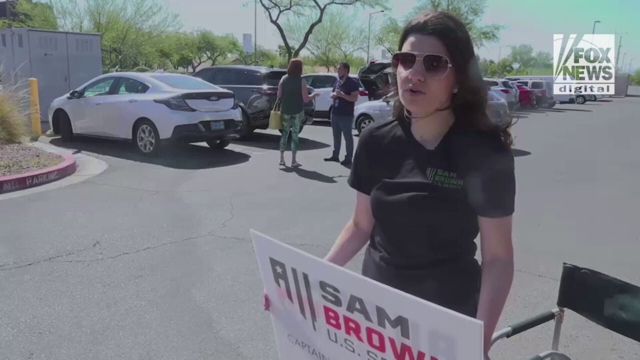 Supporter of Senate Candidate Sam Brown explains her reason for supporting candidate Brown