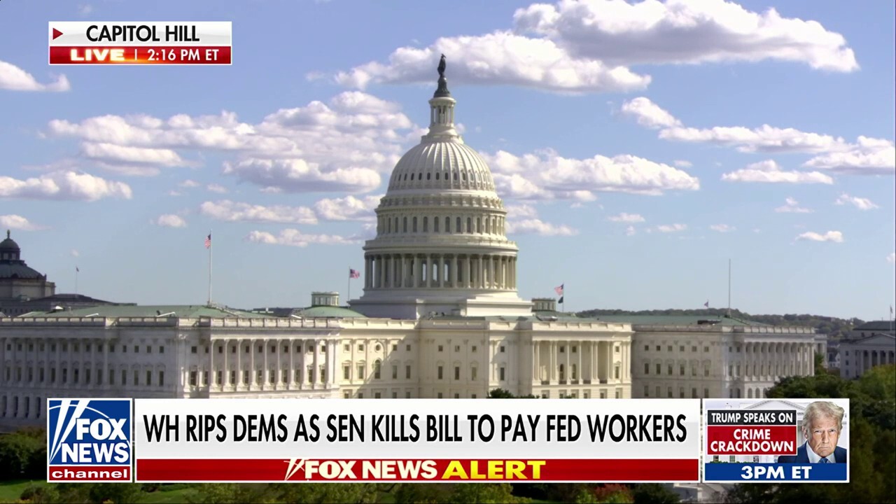 No pay for federal workers as Senate bill stalls