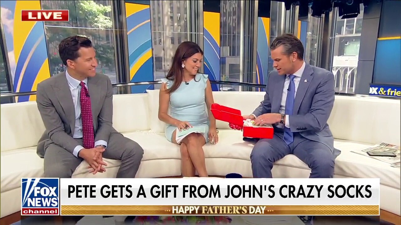 Sock 'aficionado’ Pete Hegseth is gifted Father's Day socks on ‘Fox & Friends’