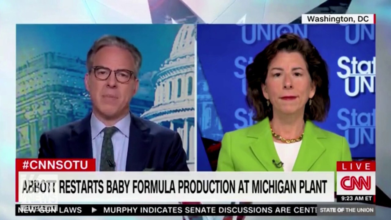 CNN's Jake Tapper presses Gina Raimondo on Biden appearing 'flat-footed' in response to inflation, baby formula shortage