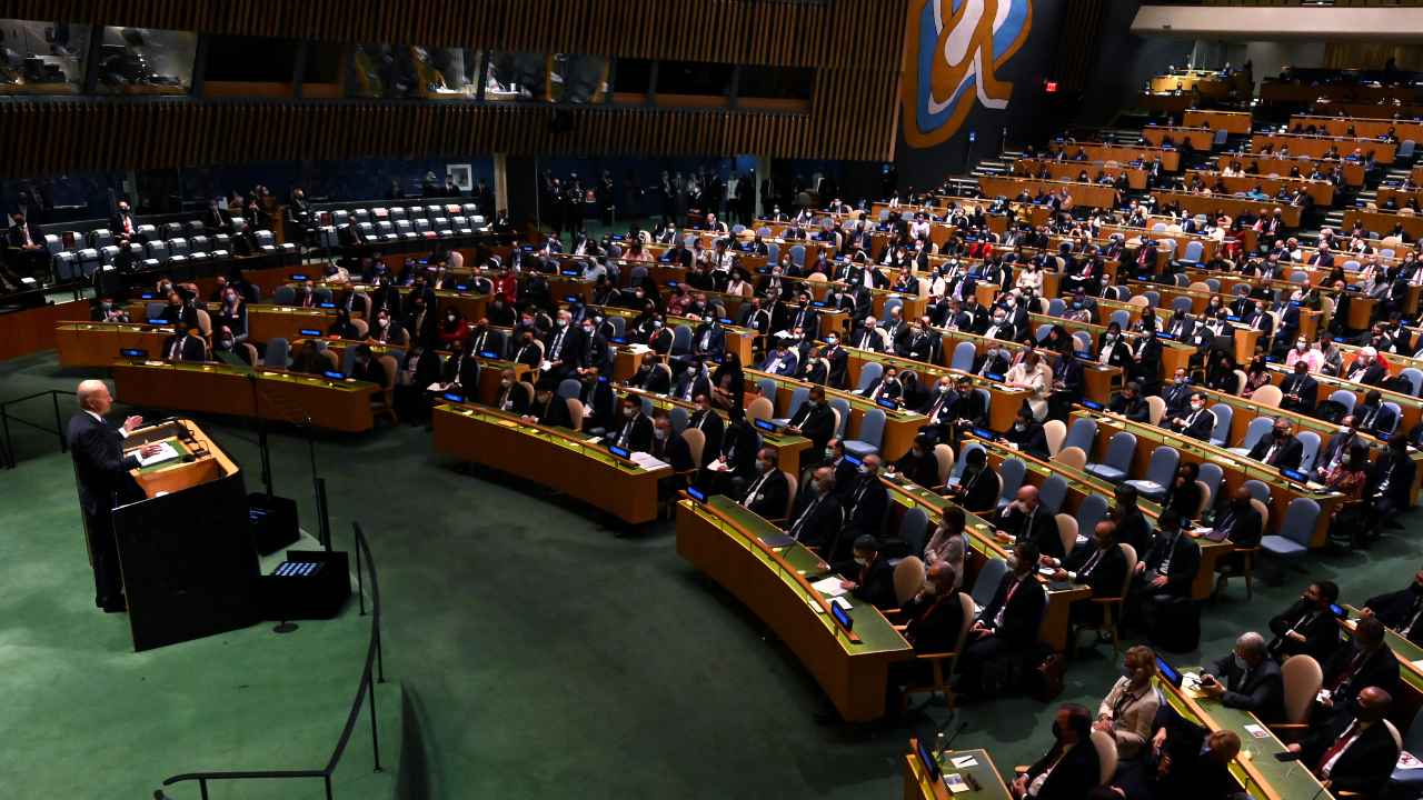 President Biden delivers an address at the UN General Assembly 
