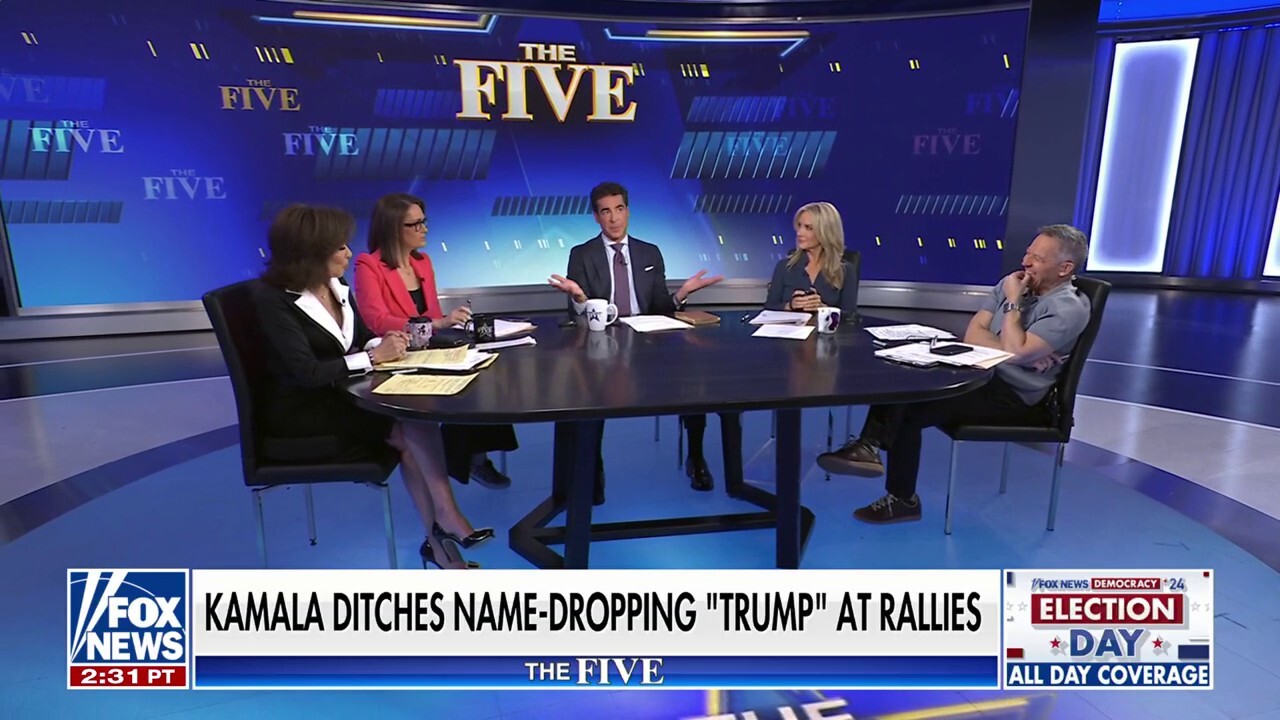 The co-hosts of 'The Five' take a closer look at Vice President Harris opting to no longer mention Trump by name in rallies in the final hours before Election Day.