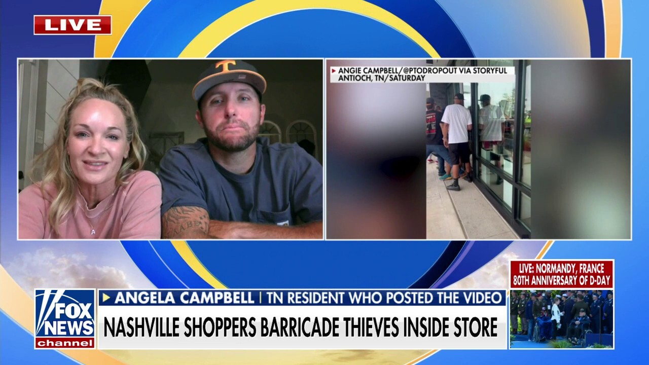 Tennessee shoppers barricade thieves inside of store