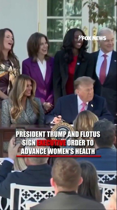SEE IT: President Donald Trump and First Lady Melania Trump sign executive order on women's health