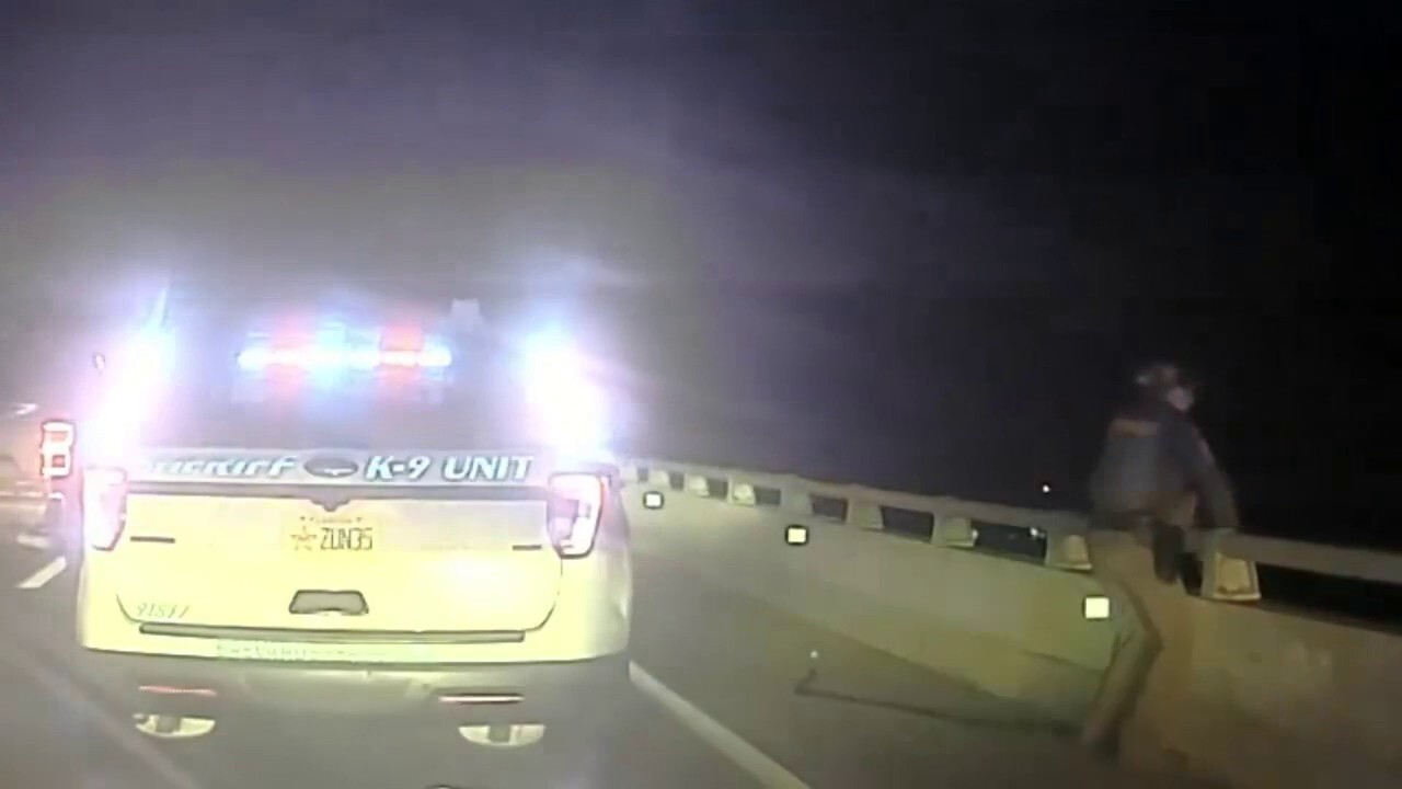 ГЛЕДАЙТЕ: Заместник-шерифът от Флорида спасява единица K-9 от падане през моста „най-вероятно до смъртта му!!“, казва шерифът
