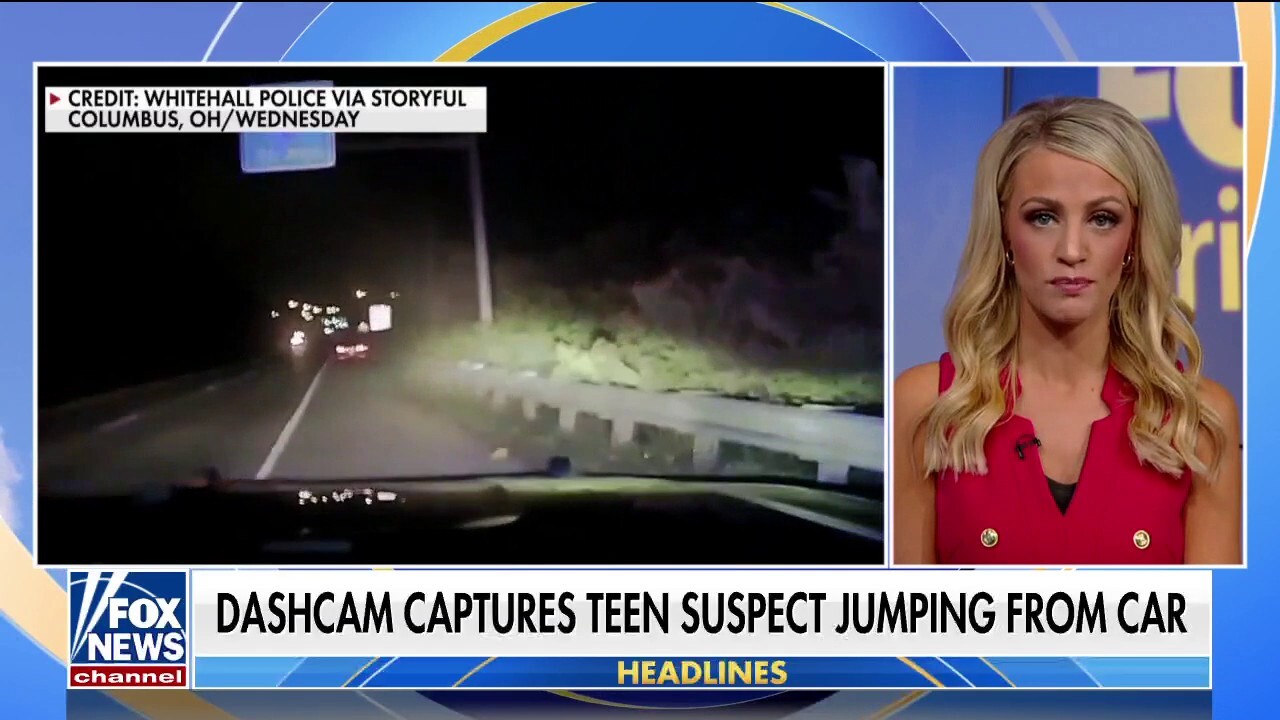 16 year old suspect caught jumping from moving car