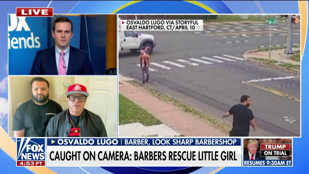 Connecticut barbers rescue little girl from oncoming traffic