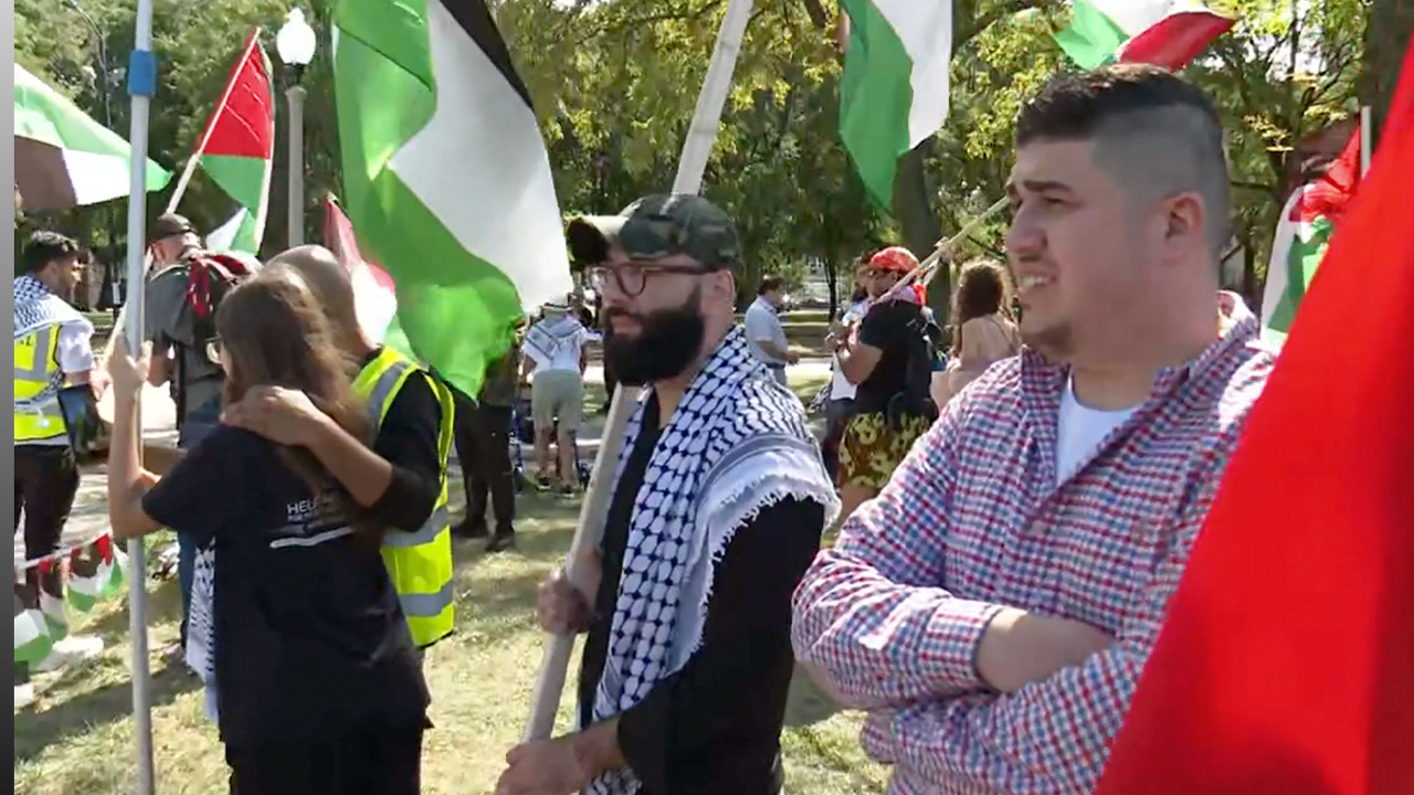 WATCH LIVE: Anti-Israel agitators demonstrate near the DNC