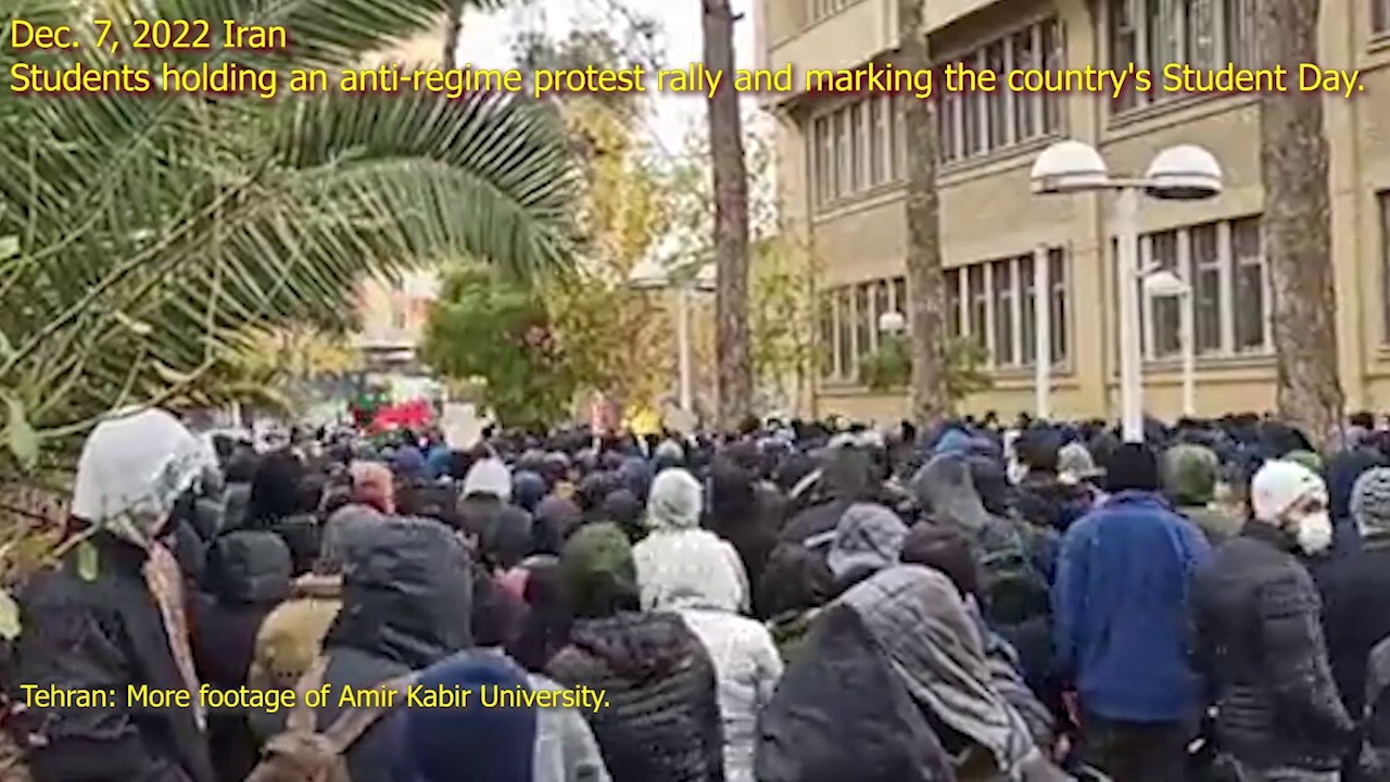 Students across Iran protest against the regime