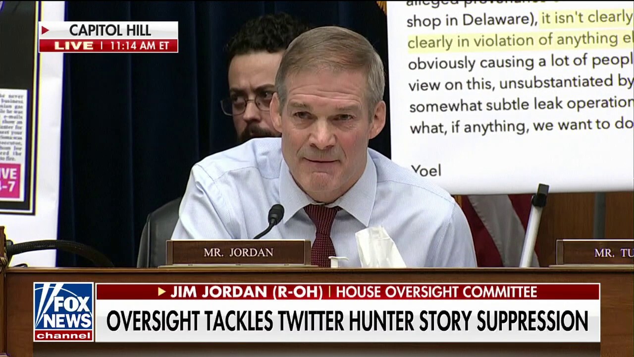 Jim Jordan confronts ex-Twitter execs: Why'd you take the Hunter Biden story down?