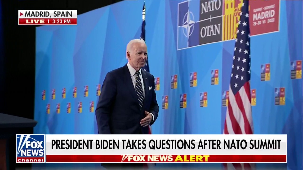 Biden says 'I'm outta here' to reporters during NATO summit Q&A