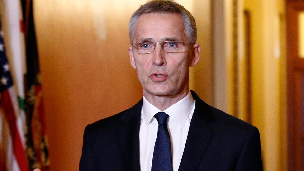 NATO Secretary General Jens Stoltenberg addresses a joint meeting of Congress