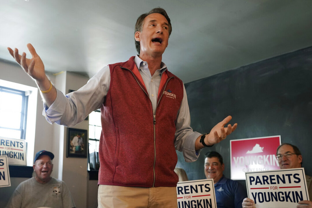 Glenn Youngkin holds a rally in Danville, VA 