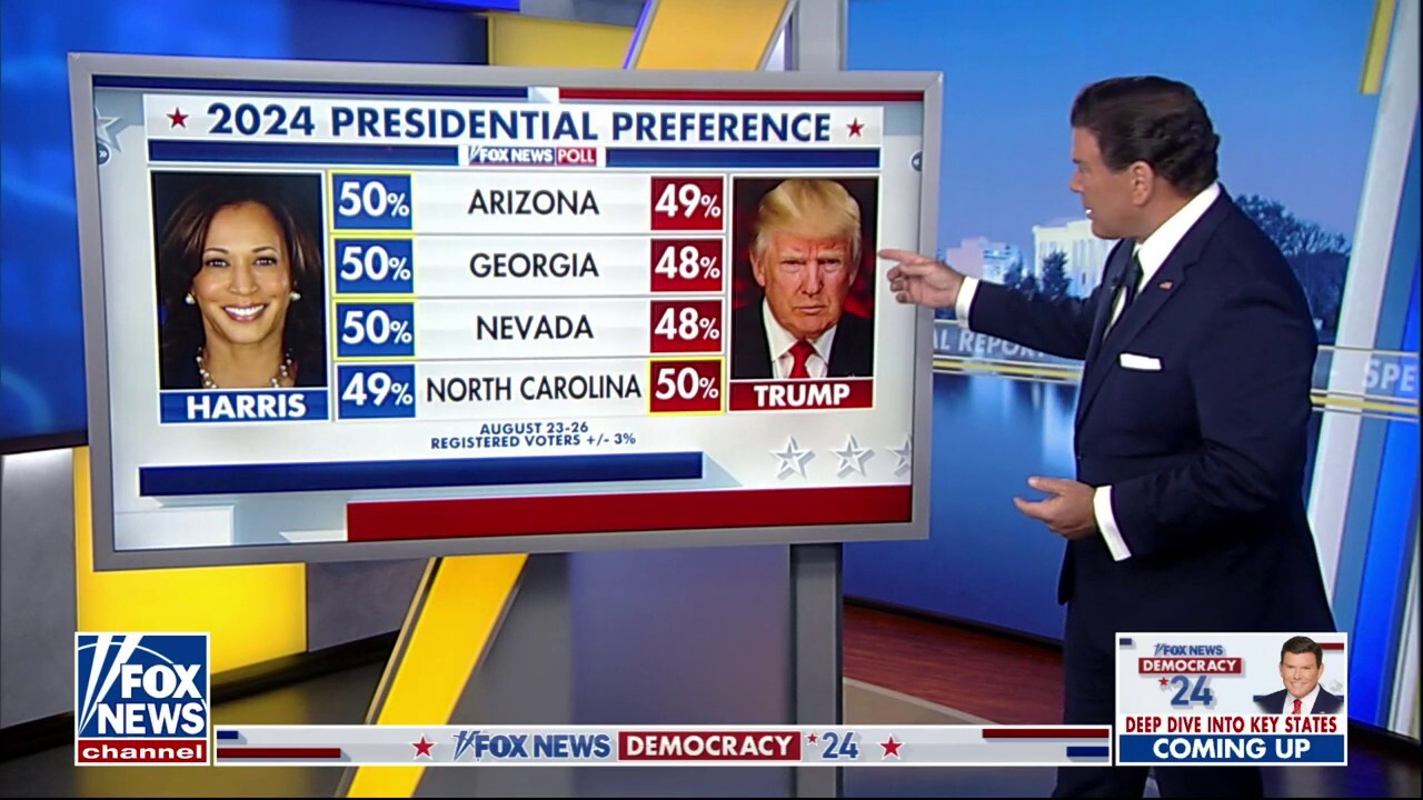 Kamala Harris leads Donald Trump in three battleground state polls