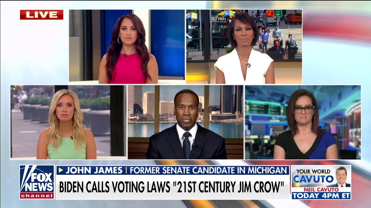John James destroys Biden's claims over new voting laws: 'If Biden wants to see 21st Century Jim Crow, he should come to Detroit'