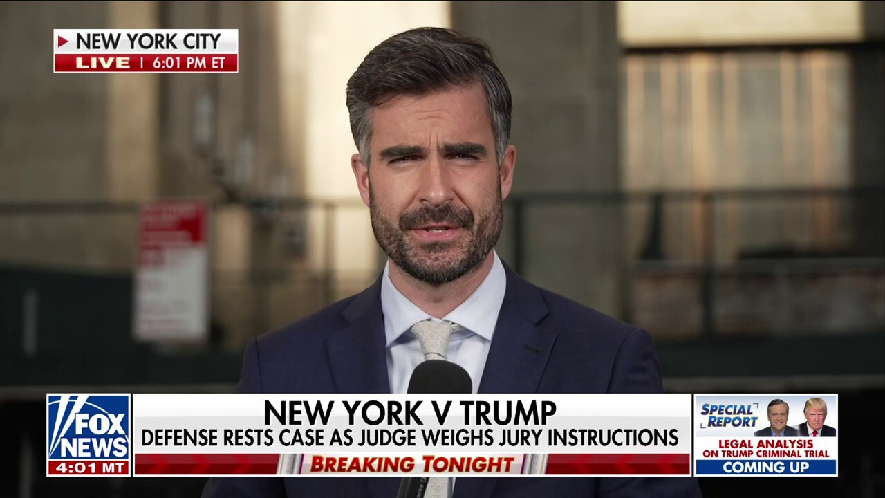 Fox News correspondent Nate Foy reports on the defense in NY v. Trump resting the case as judge weighs jury instructions on ‘Special Report.’