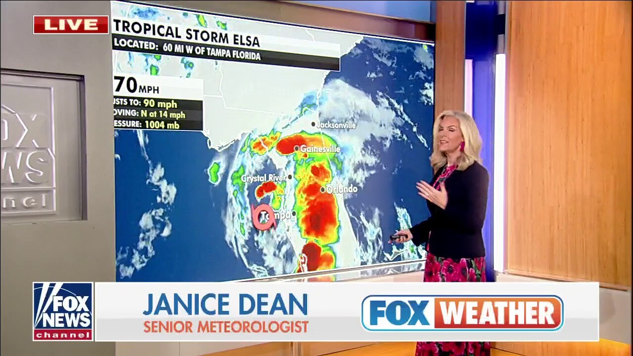 Tropical Storm Elsa approaching western Florida