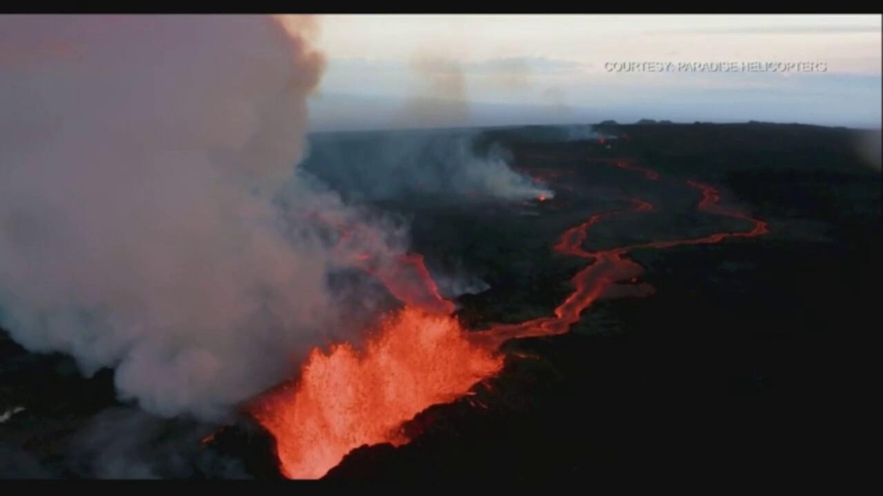 Hawaii's Mauna Loa: Lava erupts, creates massive flows in aerial video