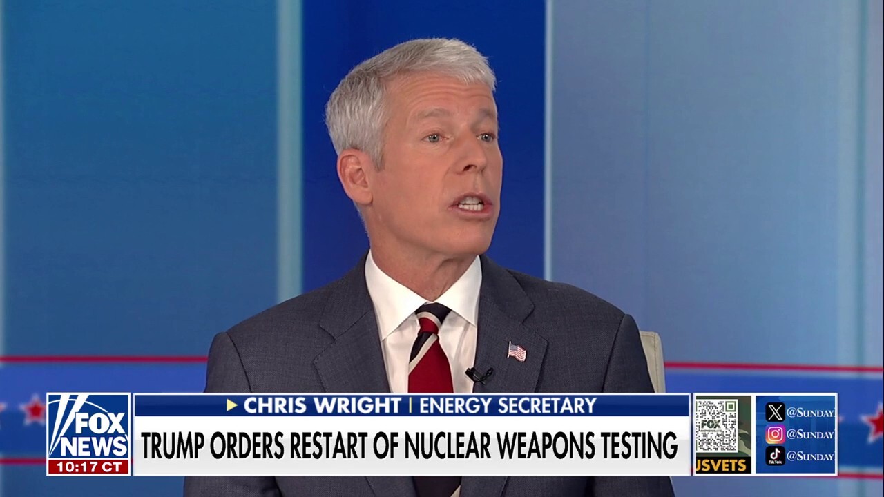 Energy Secretary Chris Wright joins 'The Sunday Briefing' to discuss the impact of the government shutdown on nuclear modernization, plans for testing, AI-driven energy demand and efforts to expand U.S. power generation capacity.