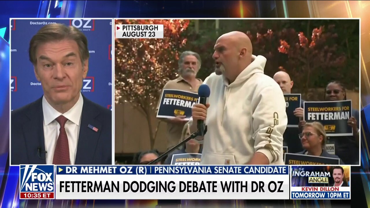 Fetterman doesn't want to debate me: Dr Oz
