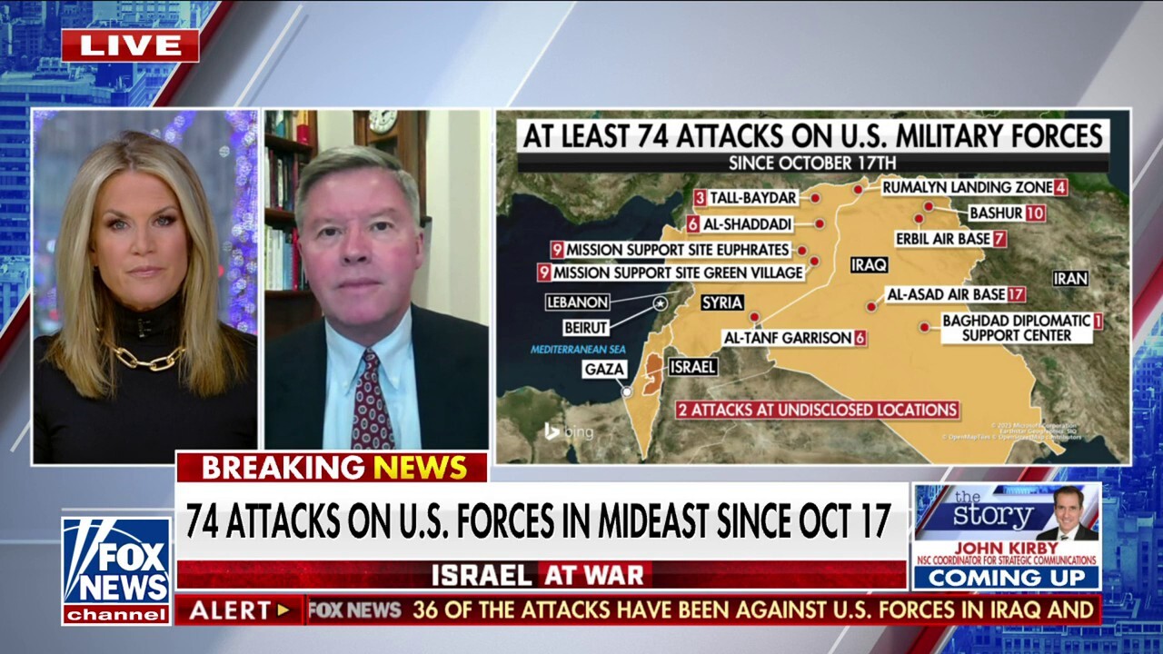 Retired U.S. Army Gen. David Perkins reacts to the 74 attacks on U.S. forces in the Middle East since Oct. 17 on ‘The Story.’