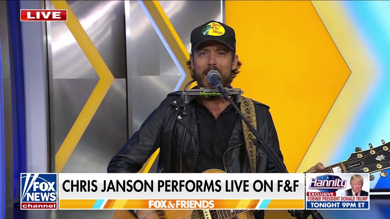 Chris Janson performs for a live studio audience on 'Fox & Friends'