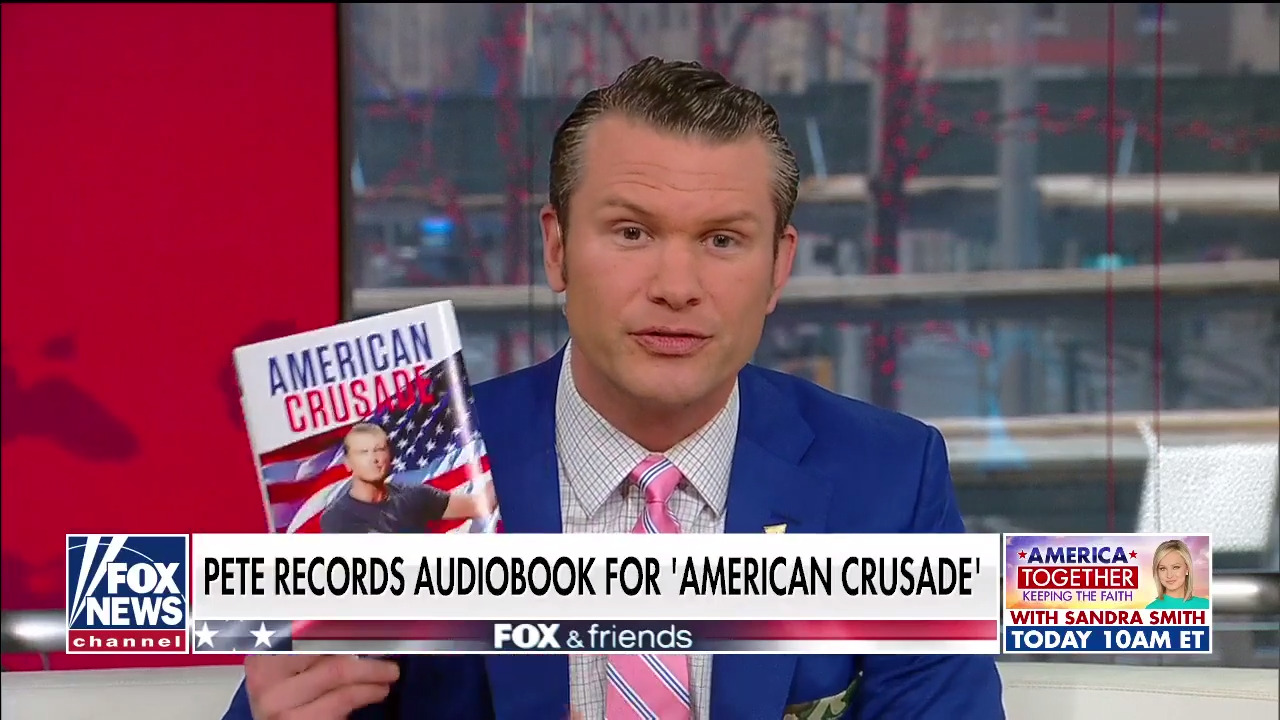 Pete Hegseth records audiobook for ‘American Crusade’