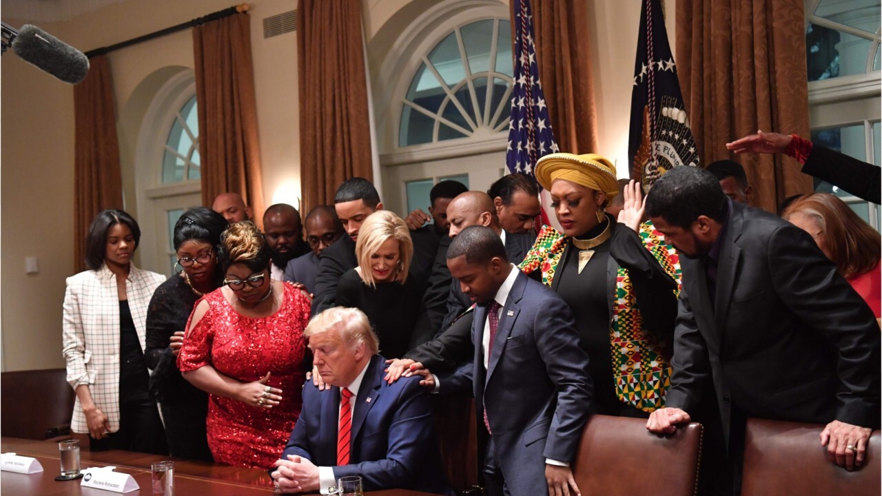 President Trump called “first black” president at Black History month event