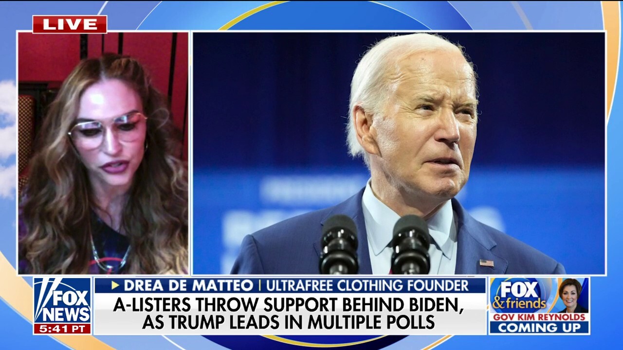 Actress Drea De Matteo joined 'Fox & Friends' to discuss her take on celebrity influence in the 2024 election as Biden faces a sliding approval rating ahead of November. 