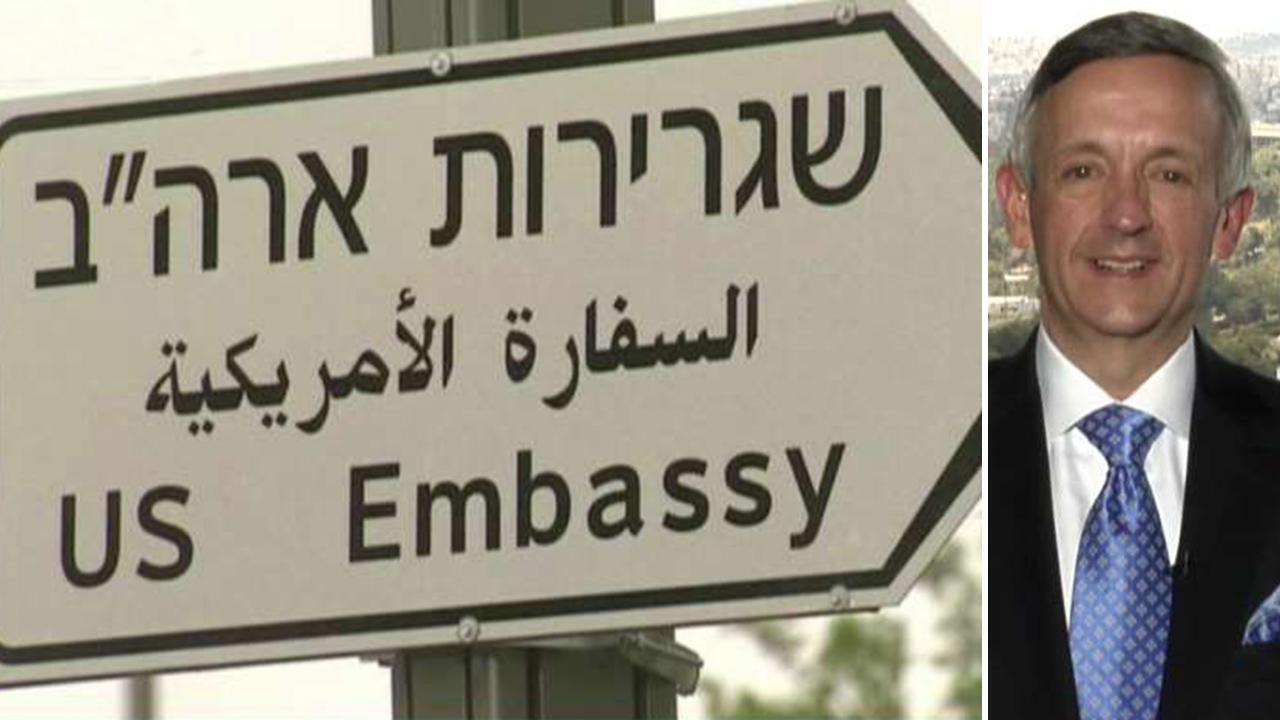Jeffress leads opening prayer for US embassy in Jerusalem