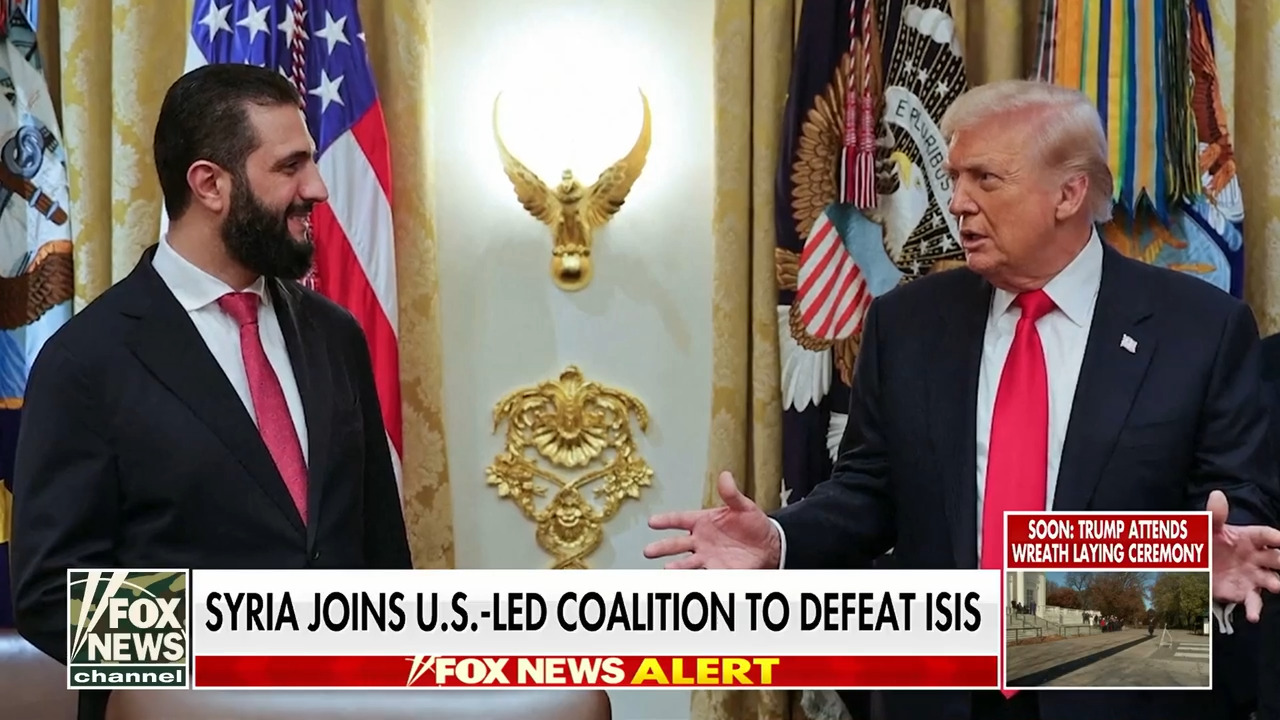 Trump meets new Syrian leader as nation joins US-led anti-ISIS coalition