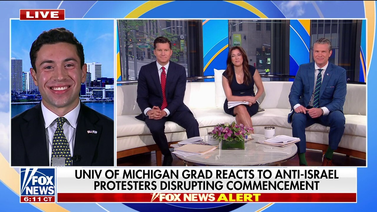 University of Michigan graduate Benny Shaevsky discusses the protests that took place during the school's commencement ceremony.