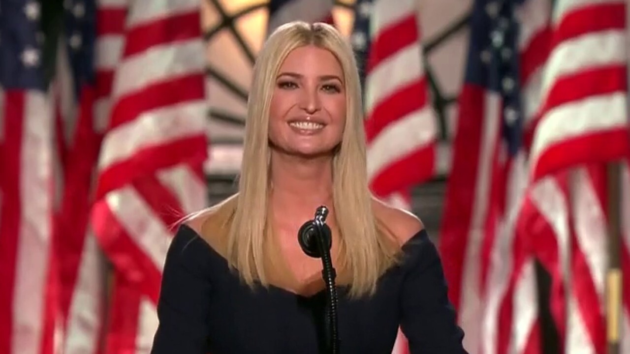 President Trump's daughter Ivanka Trump, senior White House adviser, speaks at the final night of the 2020 Republican National Convention.	