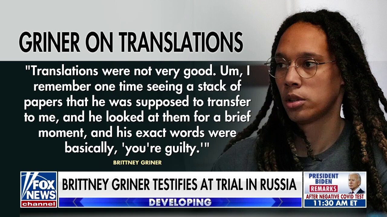 Brittney Griner takes stand in Russian court on drug charges 
