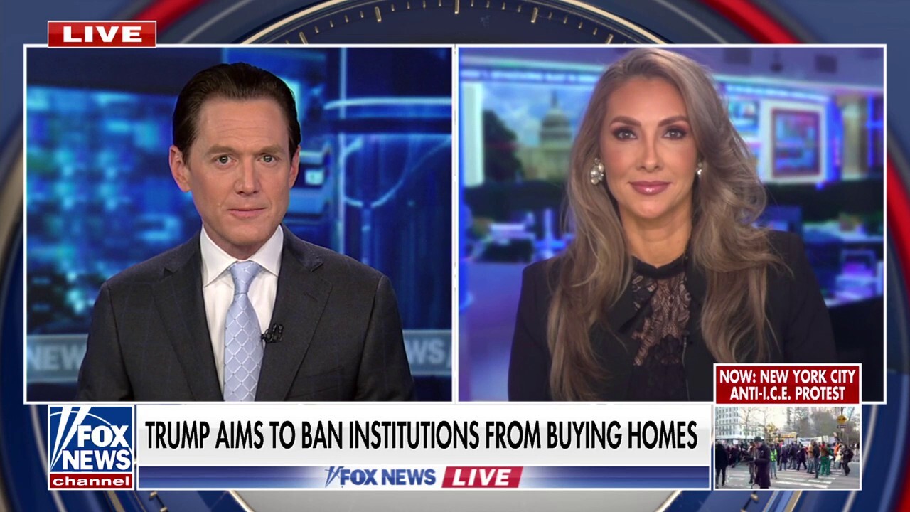 Fox News contributor Katrina Campins joins ‘Fox News Live’ to discuss President Donald Trump’s crackdown on purchases of single-family homes by major investors.