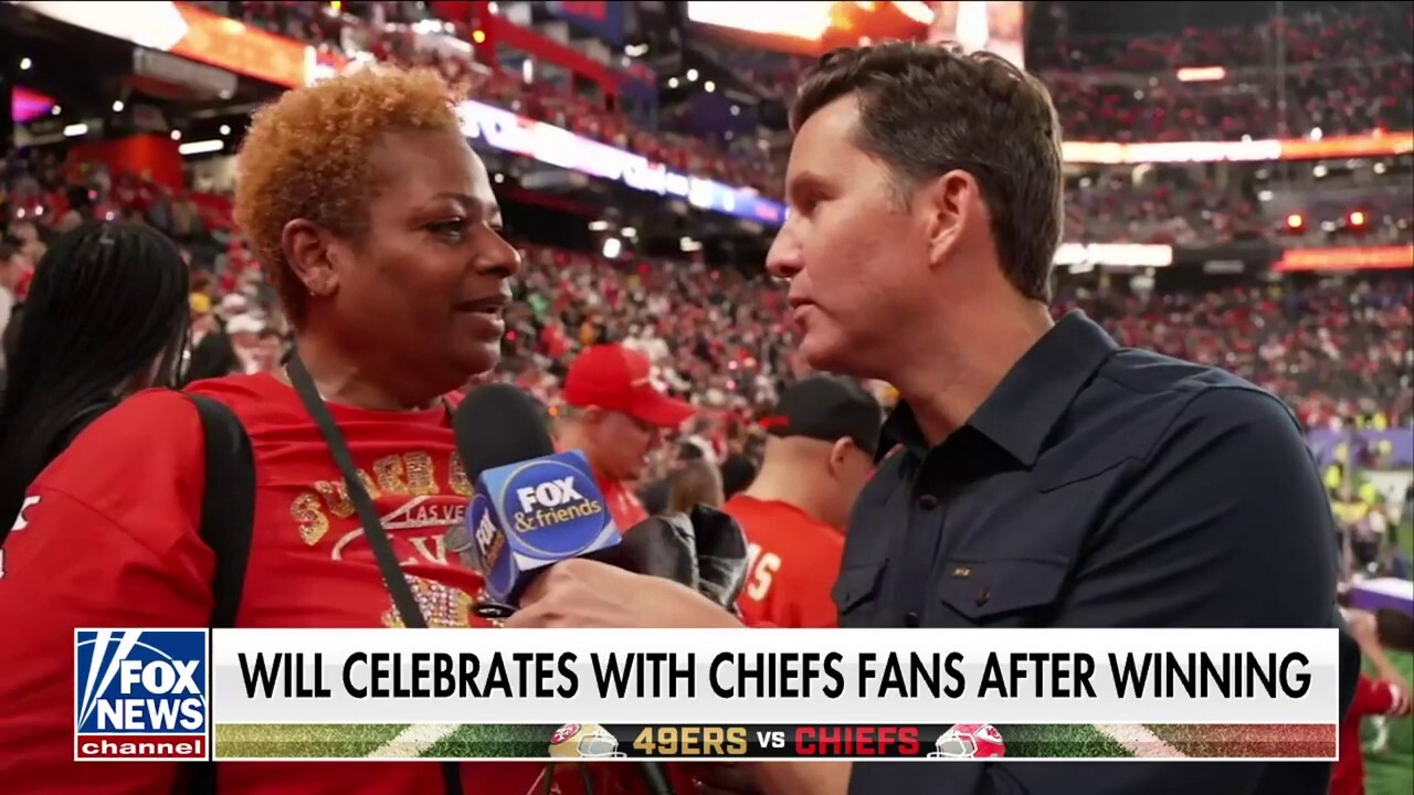 Will Cain chats with Kansas City Chiefs fans after Super Bowl win