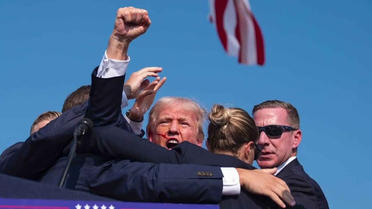 Fr. Jason Charron speaks on his opening prayers at the Trump rally