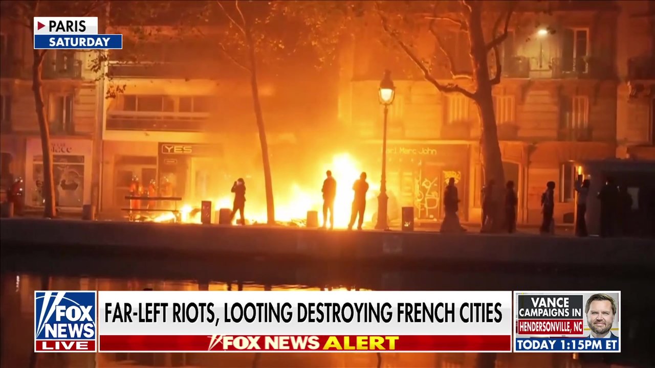 Rioters in France reportedly armed as former Thatcher advisor warns of 'terrorism'