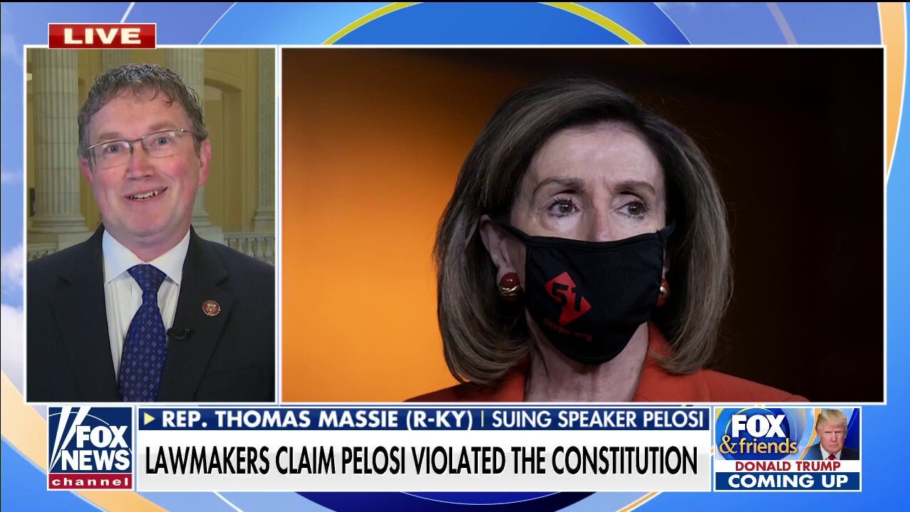 Rep. Massie slams Pelosi for unconstitutional mask fines
